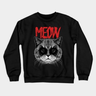 Black Metal Meow Cat Crewneck Sweatshirt